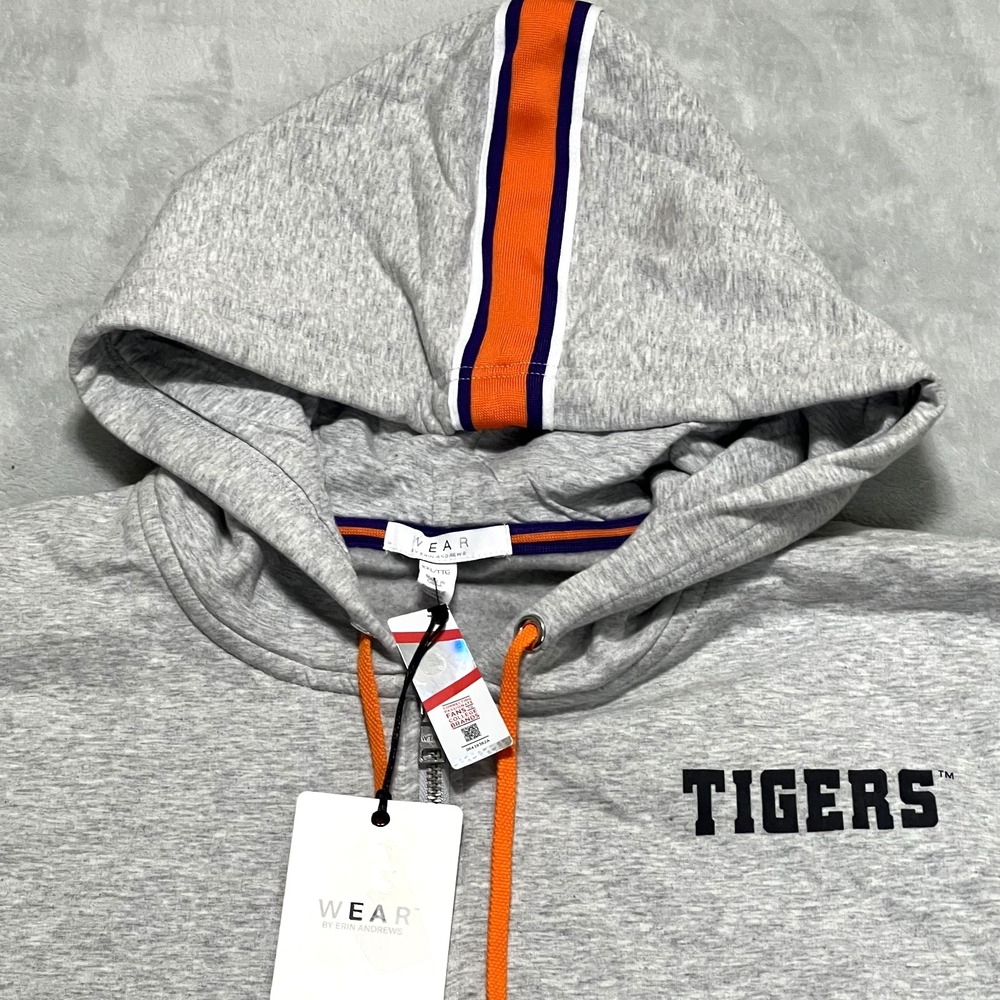 WEAR by Erin Andrews Clemson Tigers Womens XXL Full Zip Hoodie Gray Size 2XL NWT - Picture 2 of 7